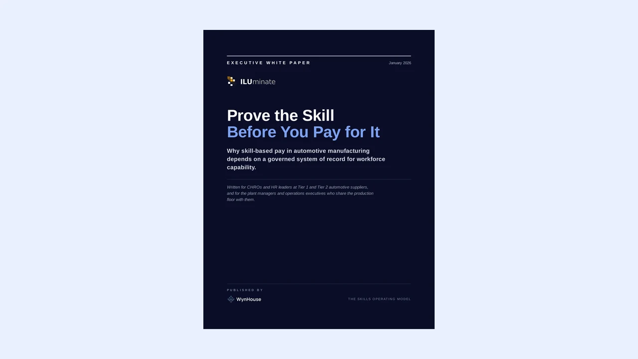 Cover of the ILUminate whitepaper “Prove the Skill Before You Pay For It”